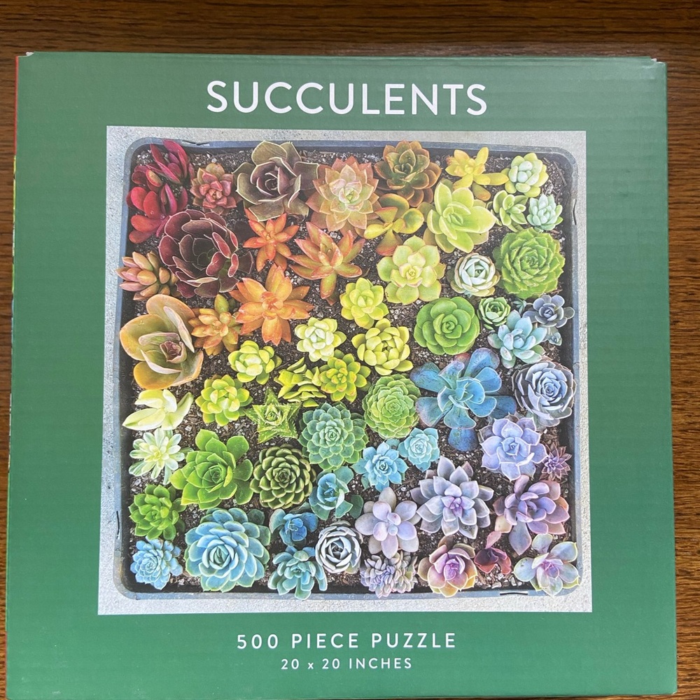 Succulents 500 Piece Puzzle - Multicolor